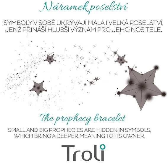 Troli Virvelinė apyrankė su širdele balta / bronzinė