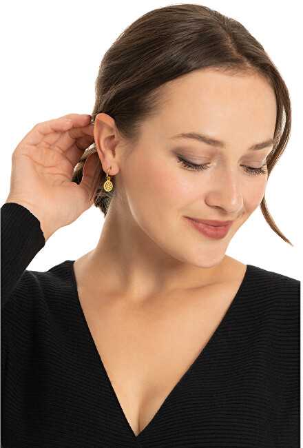 Troli Decent auksinis plated earrings circles 2in1 VABRAE019G