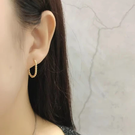 Troli Decent oval steel earrings