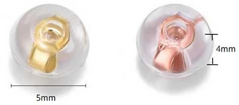 Troli Auskarų užsegimas - 2 poros Silicone Rose Gold