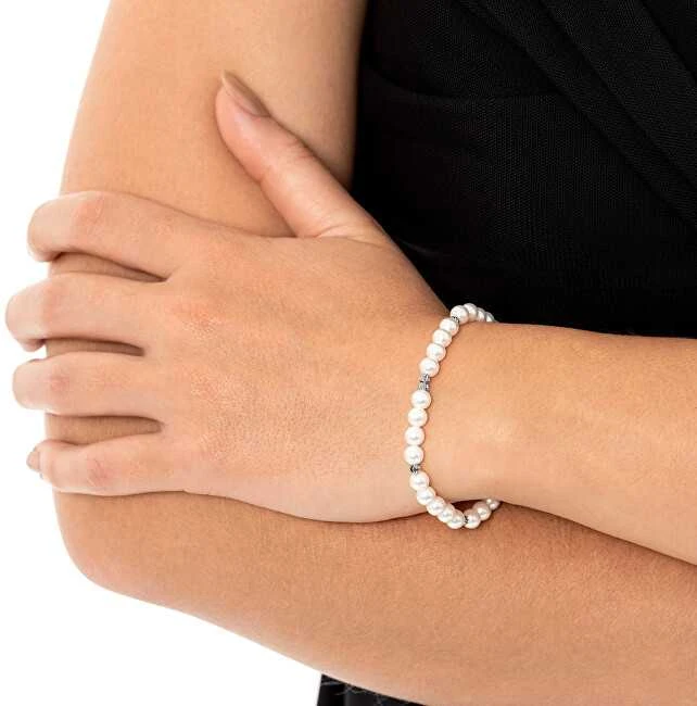 Troli Elegantiška apyrankė su sintetiniais perlais VSB0179S