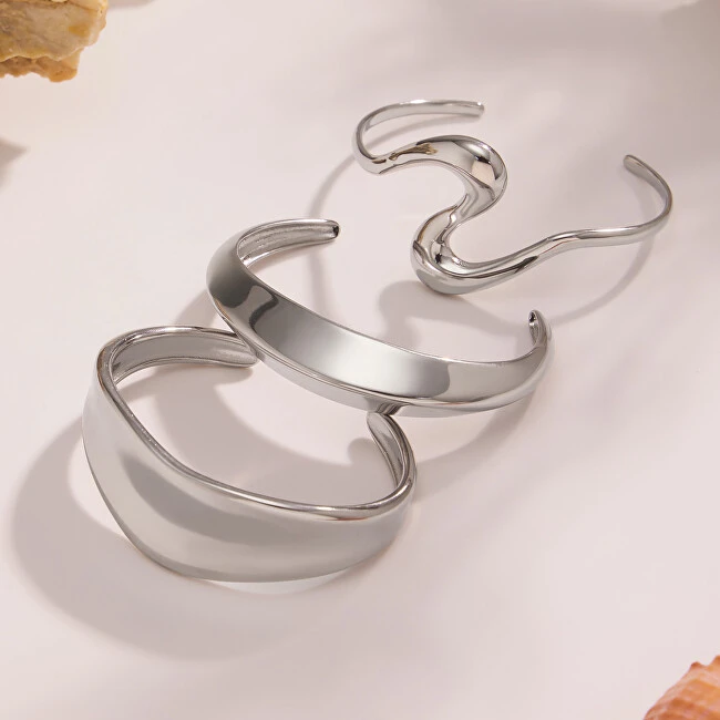 Troli Elegant solid bracelet made of sidabrinis steel