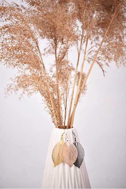 Troli Gold-plated earrings Laurel leaves