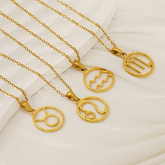 Troli Gold-plated steel pakabukas Gemini (chain, pendant)