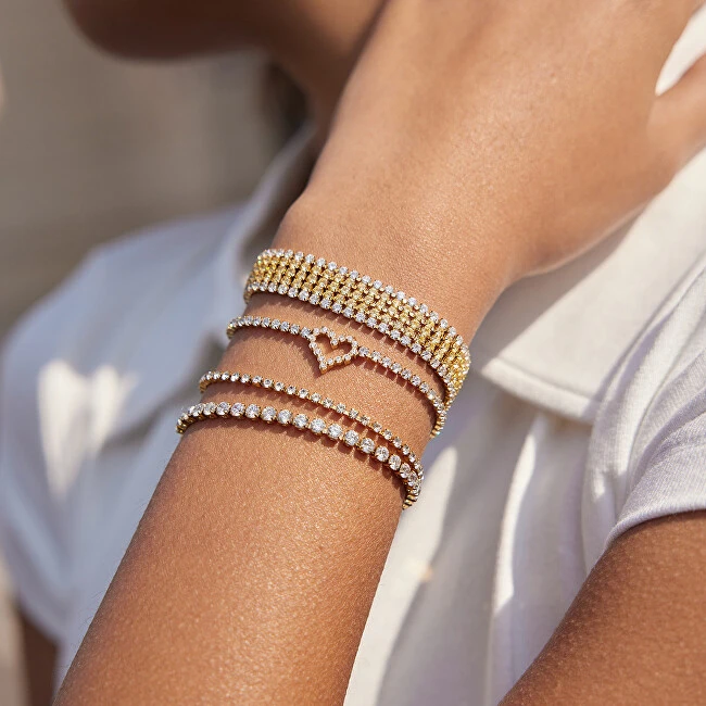 Troli Luxurious auksinis-plated bracelet with zircons Gold