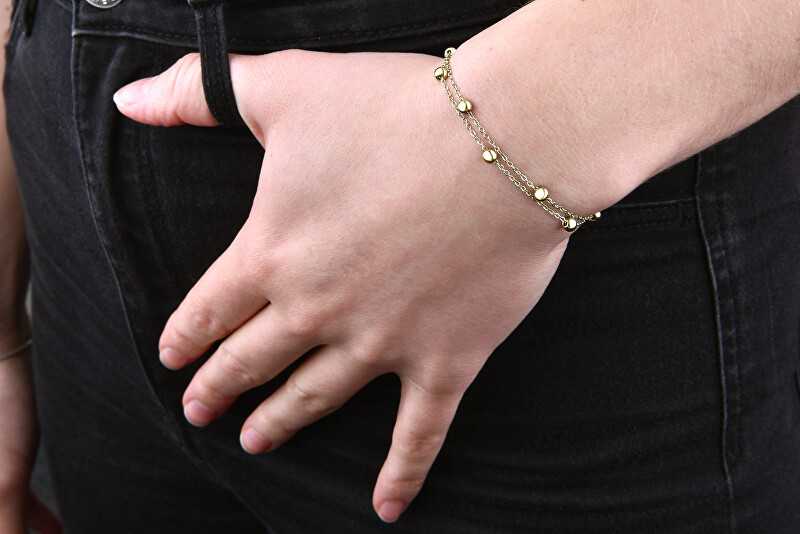 Troli Modern auksinis-plated steel bracelet Globe Gold