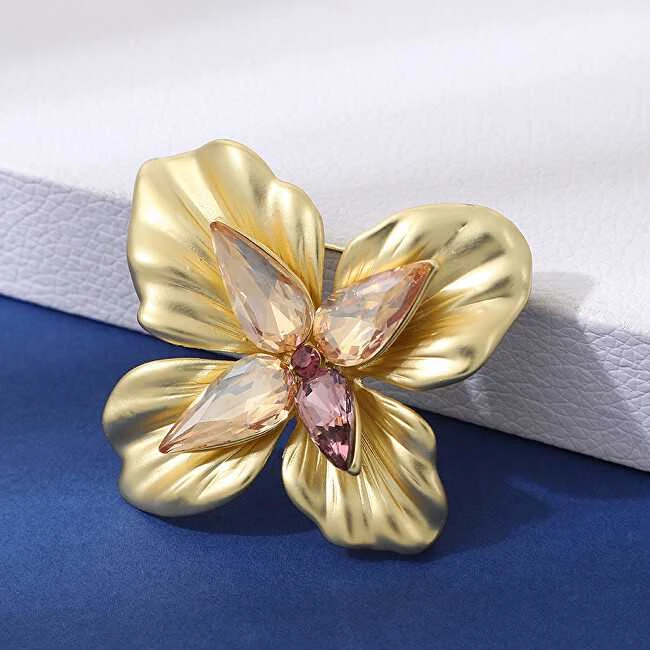 Troli Originali sagė su geltonais kristalais „Flower Gold“