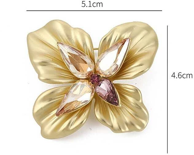 Troli Originali sagė su geltonais kristalais „Flower Gold“