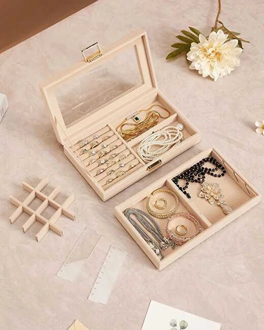 Troli rusvai gelsvas jewelry organizer