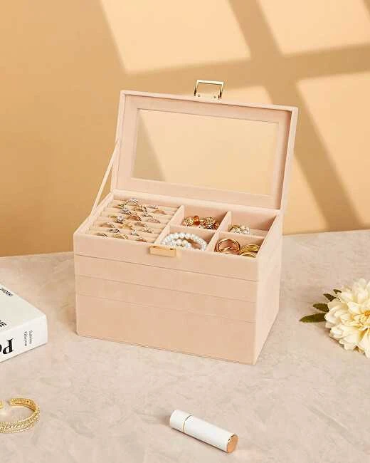 Troli rusvai gelsvas jewelry organizer