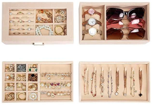 Troli rusvai gelsvas jewelry organizer