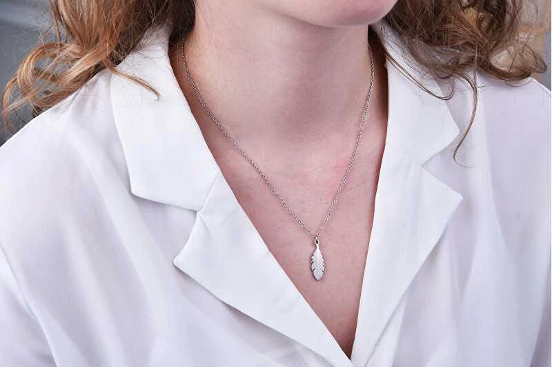 Troli Stilingas plieno karoliai su plunksna