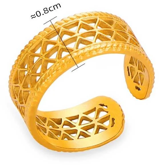 Troli Timeless auksinis-plated steel ring