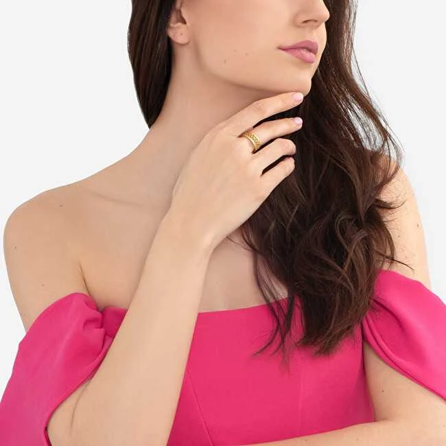 Troli Timeless auksinis-plated steel ring
