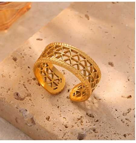 Troli Timeless auksinis-plated steel ring