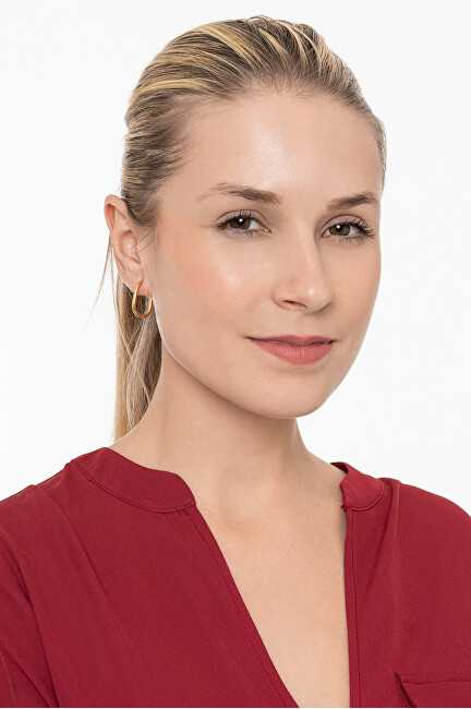 Troli Nesenstantys paauksuoti ovalūs auskarai VAAJDE201253-2-G
