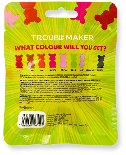 Trouble Maker „Feral Teddy Mystery“ putlinantys lūpų blizgiai 1,1 ml