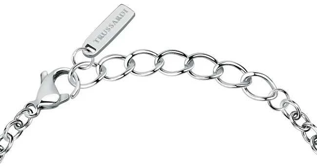 Trussardi Stilinga T logotipo krištoliniu paauksuotu apyrankė TJAXC116