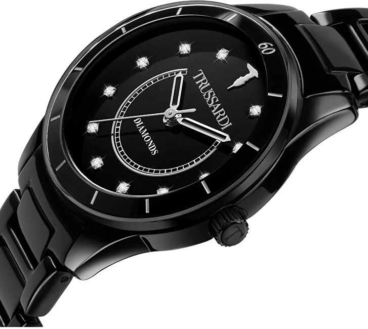 Laikrodis TRUSSARDI R2453151501. Kvarcas, Juoda Spalva. Moteris.