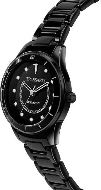 Laikrodis TRUSSARDI R2453151501. Kvarcas, Juoda Spalva. Moteris.