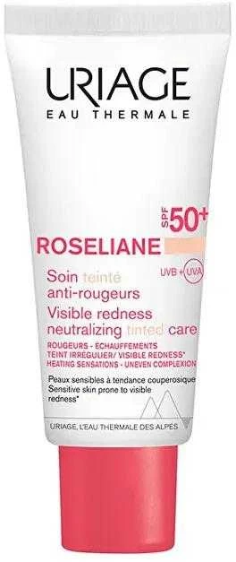 Uriage Roseliane CC Kreminis SPF50+ apsauginis CC veido kremas jautriai / į paraudimą linkusiai odai, atspalvis: Light, 40 ml