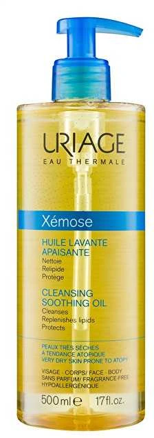 Uriage Xémose Cleansing Soothing Oil valomasis aliejus sausai odai veidui ir kūnui, 200 ml