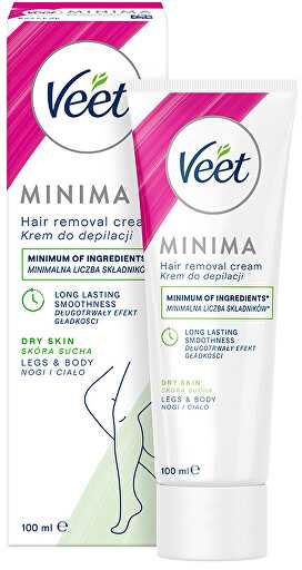 Veet Minima Hair Removal Kremas Dry Skin Depilatory Product moterims, 100 ml