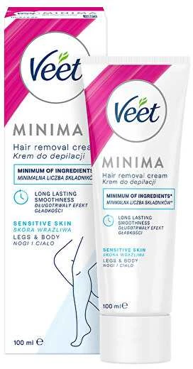 Veet Minima Hair Removal Kreminis Sensitive Skin Depilatory Product moterims, 100 ml