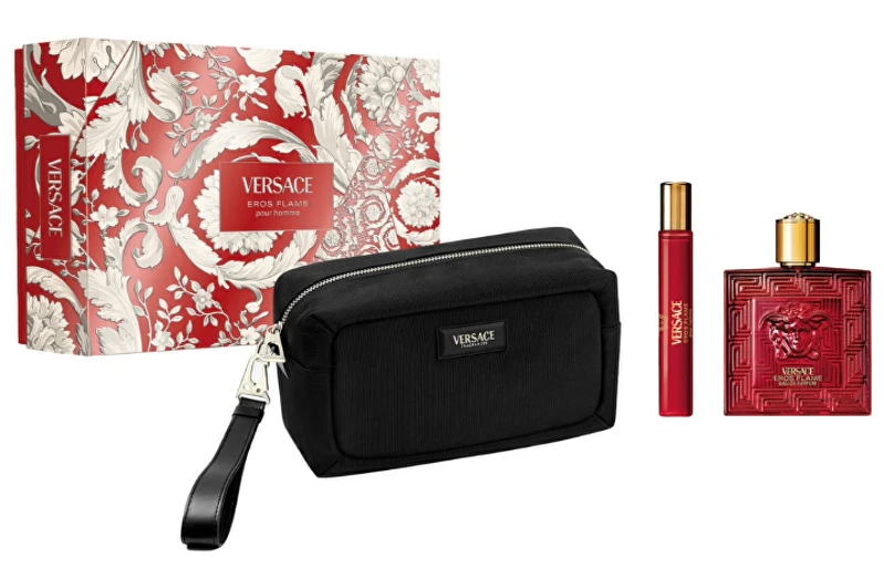 Kvepalų rinkinys vyrams Versace Eros Flame (EDP 100 ml + EDP, 10 ml + kosmetinė)