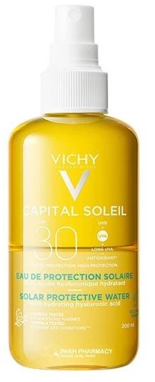 Vichy Ideal Soleil Solar Protective Vanduo Hydrating Spf30 Purškiklis apsauginis purškiklis nuo saulės 200ml