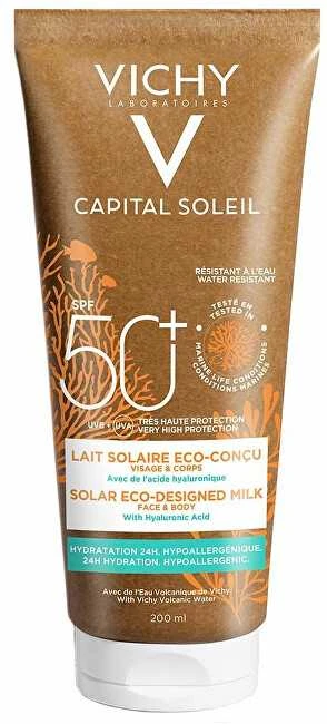 "Vichy Capital Soleil Eco-Sunscreen" apsauginis pienelis nuo saulės SPF50 200ml