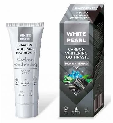 Vitalcare Baltas Pearl PAP Carbon Whitening Dantų pasta