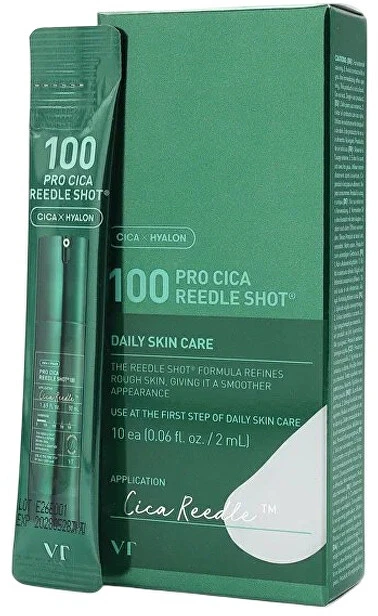 VT Cosmetics Pro Cica Reedle Shot 100 intensyvaus poveikio raminantis serumas, 10 x 2 ml