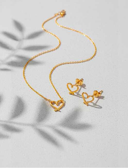 Vuch Beautiful auksinis-plated pakabukas Heart Emery Gold