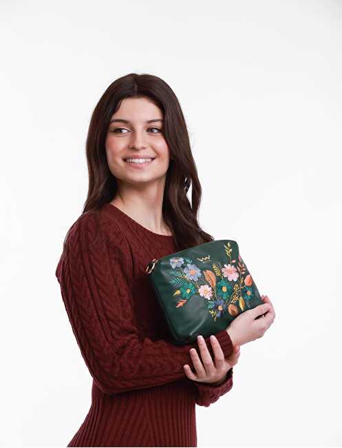 Vuch Dámská crossbody kabelka Coalie Flowers Žalias