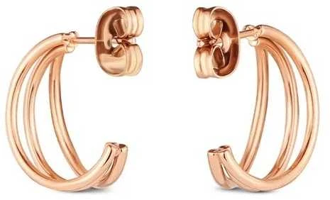 Vuch Elegantiški auskarai iš paauksuoto plieno Elegy Rose Gold