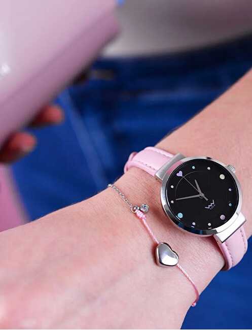 Vuch Fashion Shiny Heart Rožinė apyrankė