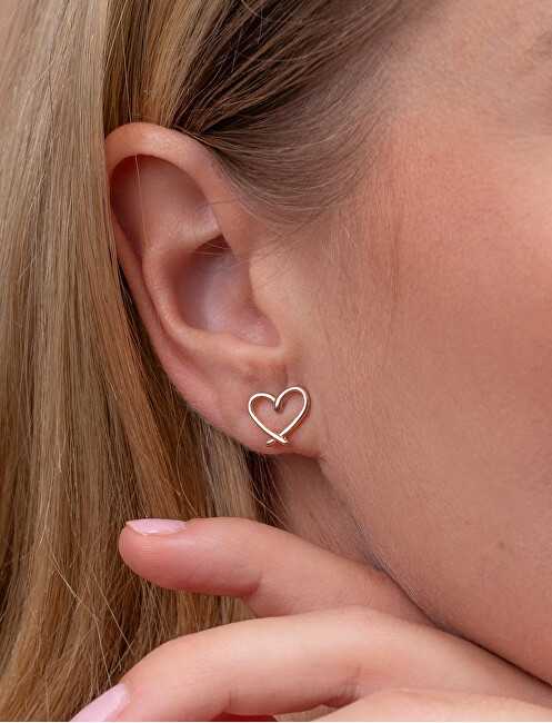 Vuch Minimalist auksinis-plated earrings Emery Gold Hearts