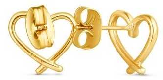 Vuch Minimalist auksinis-plated earrings Emery Gold Hearts