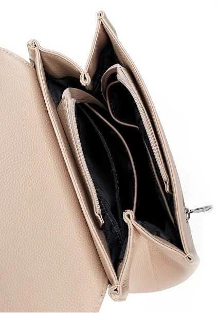 Vuch Moteriška odinė kuprinė Joanna Leather rusvai gelsvas