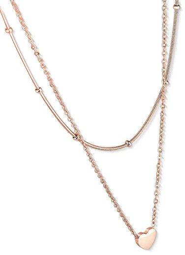 Vuch Original Detis Rose Gold Double Necklace