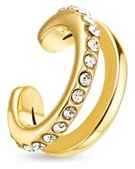 Vuch Vein Gold split single earring with zircons