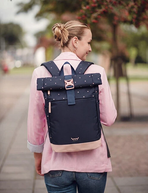 Vuch Women's backpack Virion Dotty Dark Mėlyna