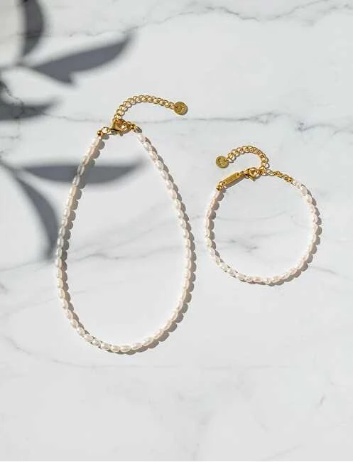 Vuch Women's pakabukas made of real pearls Mireya Gold