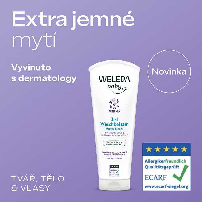 Weleda Baby 3in1 Derma valomasis balzamas (valomasis balzamas) 200 ml