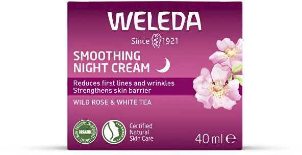 Weleda Wild Rose & Baltas Tea Smoothing Night Kreminis Night Skin Kreminis