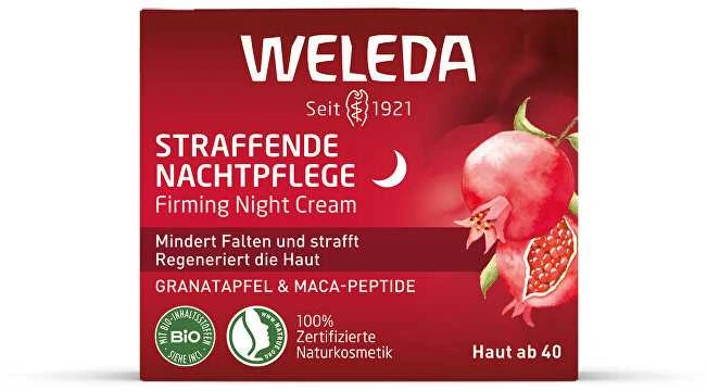 Weleda Pomegranate Firming Night Kreminis Night Skin Kreminis moterims, 40 ml