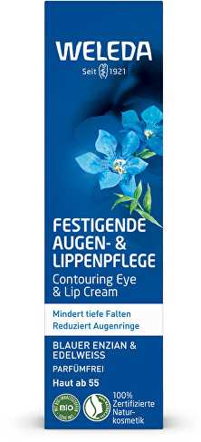 Weleda Mėlyna Gentian & Edelweiss Contouring Eye & Lip Kreminis Paakių kremas