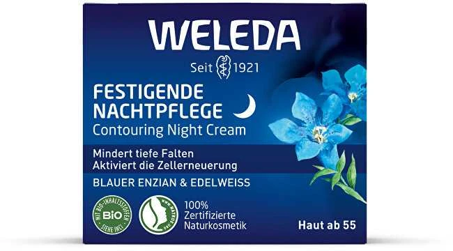 Weleda Mėlyna Gentian & Edelweiss Contouring Night Kreminis Night Skin Kreminis