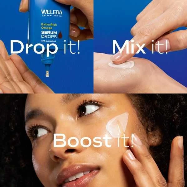 Weleda Boost Extra Rich Omega maitinamasis serumo lašai su omega rūgštimis 30 ml